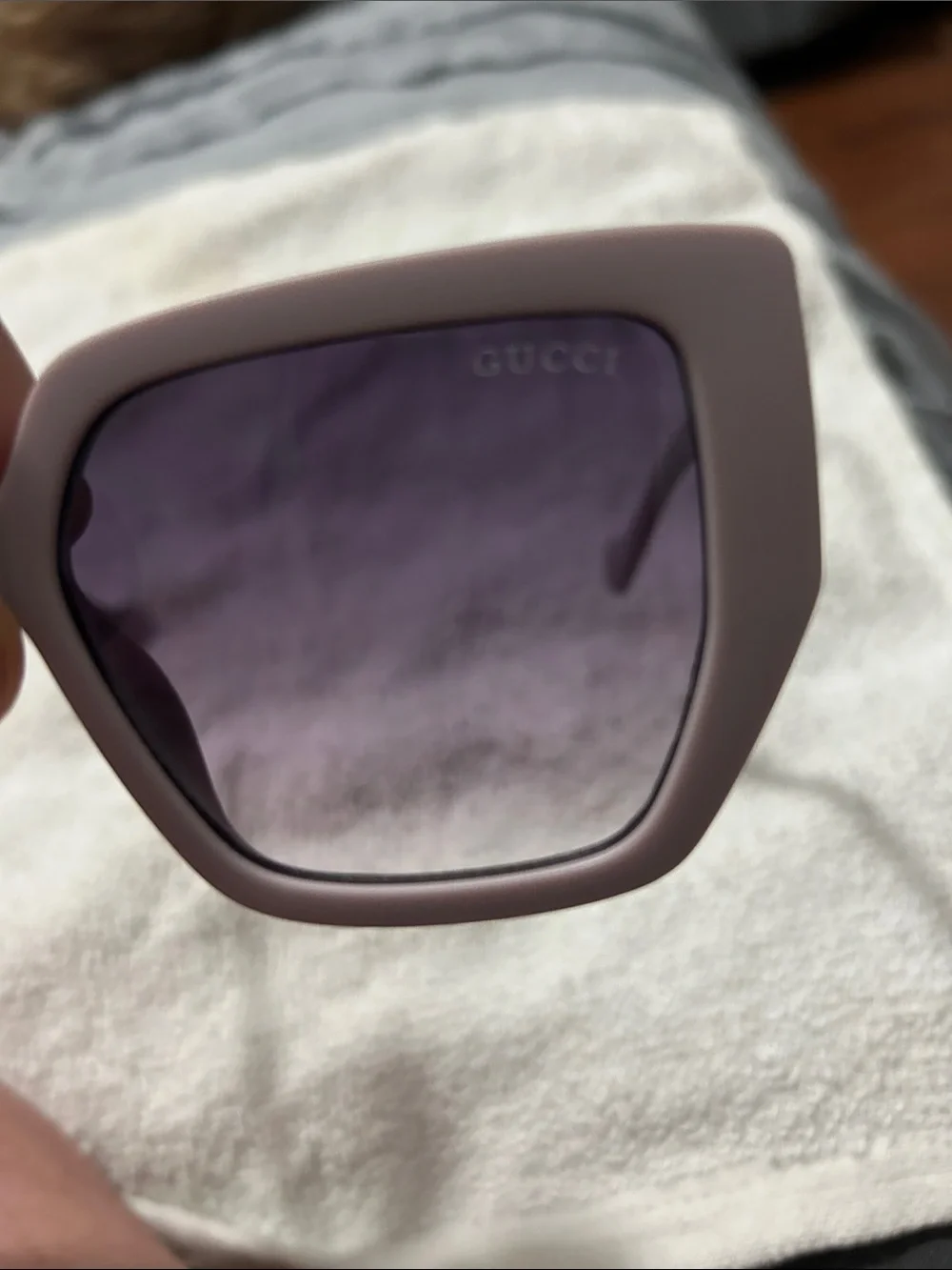 Gucci Lavender Cat-Eye Sunglasses with Purple Tint